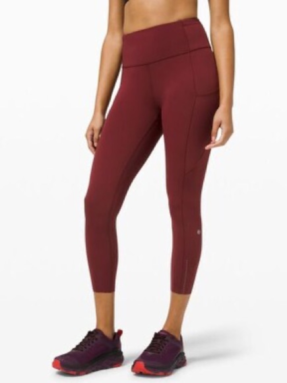 Lululemon Fast and Free Reflective High Crop size 6